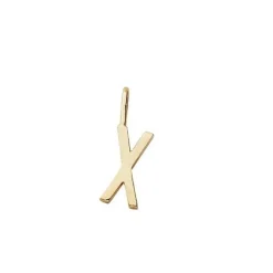 - Bogstav vedhæng H10 - "X" - Forgyldt guld*Design Letters New
