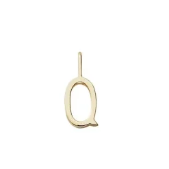 - Bogstav vedhæng H10 - "Q" - Forgyldt guld*Design Letters Sale