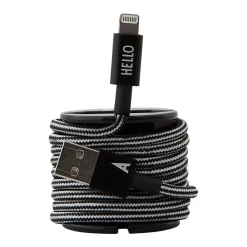 - IPhone oplader kabel - "Y" - Sort/Hvid*Design Letters Best