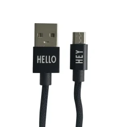 - Oplader kabel - Micro USB - Sort*Design Letters