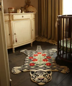 - Floral White Gulvtæppe - Large^Doing Goods Clearance