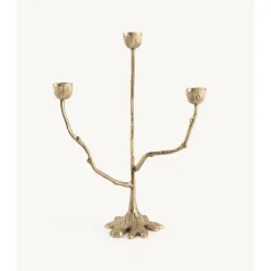 - Lysestage - 3 armet lysestage - Misty Triple - Messing/Brass*Doing Goods New