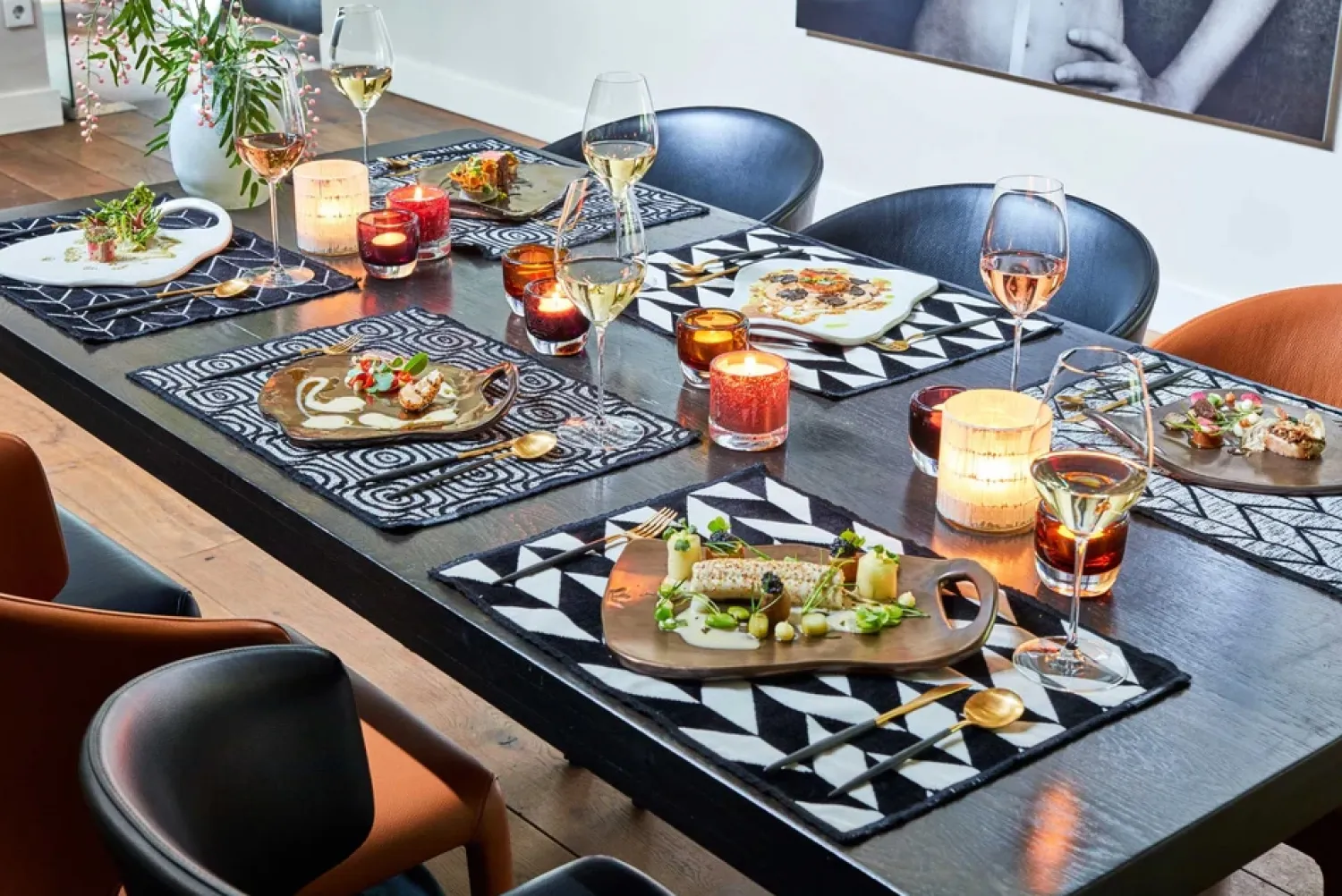 - Board plate/Tallerken - Lola - 28x23 cm - Sort*Dutchdeluxes Outlet