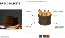 - Bread Basket Brødkurv - Ben - Sort læder*Dutchdeluxes Best