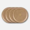 - Coaster set of 4 - Glasbrik - Guld læder^Dutchdeluxes Hot