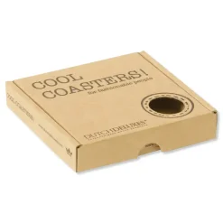 - Coaster set of 4 - Glasbrik - Guld læder^Dutchdeluxes Hot