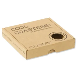 - Coaster set of 4 - Glasbrik - Sort læder*Dutchdeluxes