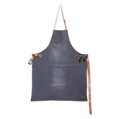 - Forklæde - BBQ Style - Washed Grey Denim^Dutchdeluxes