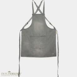 - Forklæde - Suspender Style - Grå Denim^Dutchdeluxes Outlet