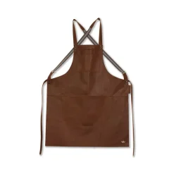 - Forklæde - Suspender Style - Brun Læder^Dutchdeluxes New