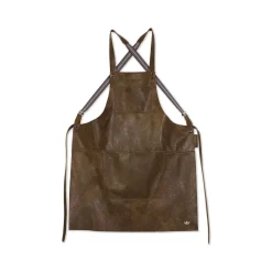 - Forklæde - Suspender Style - Vintage Brun Læder^Dutchdeluxes Hot