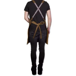 - Forklæde - Suspender Style - Vintage Brun Læder^Dutchdeluxes Hot