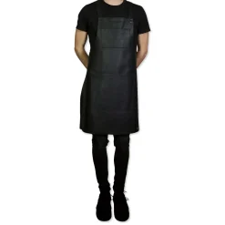 - Forklæde - Suspender Style - Sort Læder*Dutchdeluxes Best