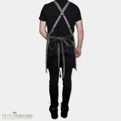 - Forklæde - Suspender Style - Denim Grå-Grøn^Dutchdeluxes New