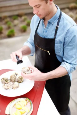 - Forklæde - Zipper Style - Sort Læder^Dutchdeluxes New