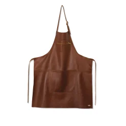 - Forklæde - Zipper Style - Brun Læder*Dutchdeluxes Clearance