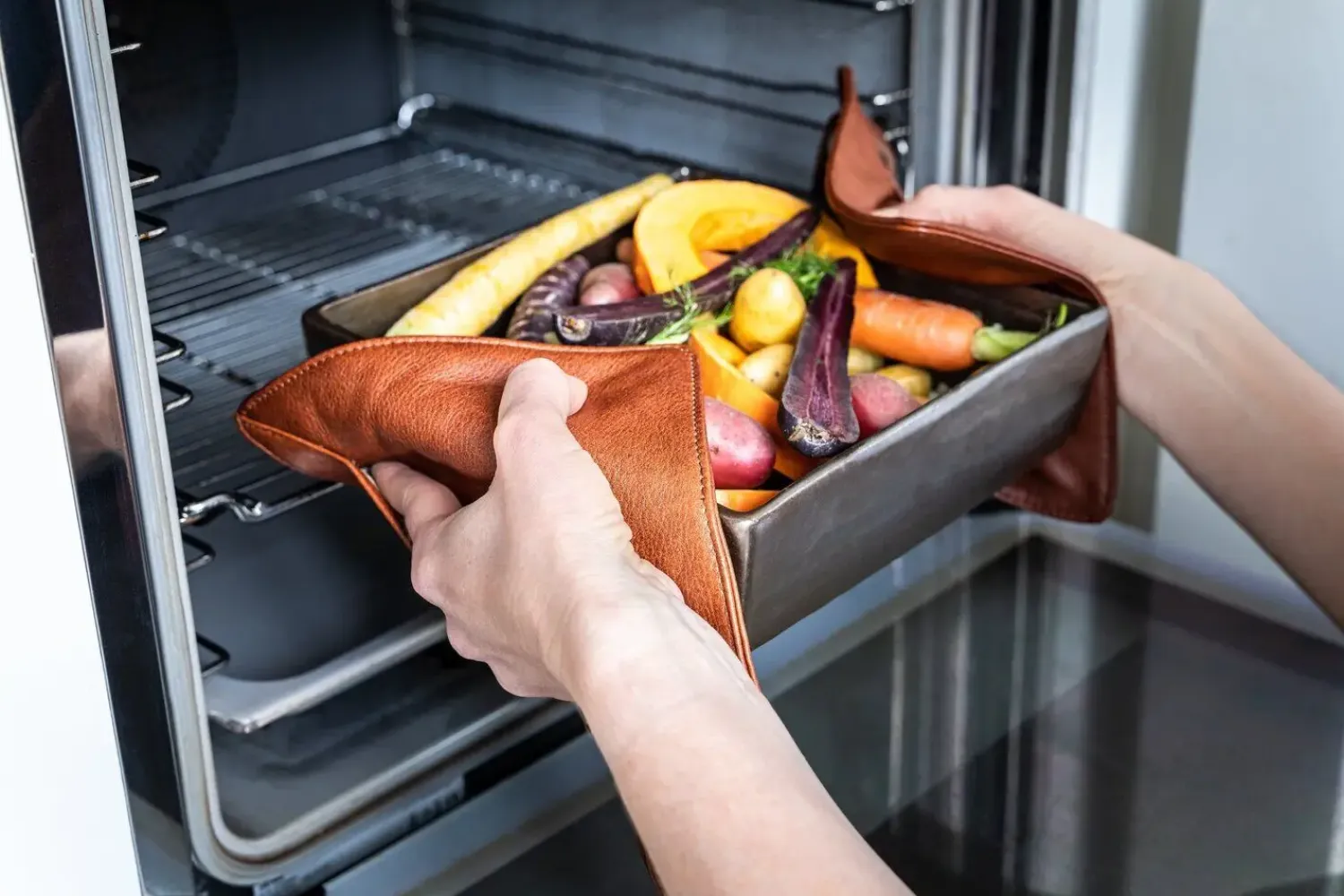 - Grydelap - Pot Holder - Vintage Cognac Læder*Dutchdeluxes Online