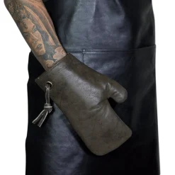 - Ovn Handske - Oven Glove - Vintage Grå Læder^Dutchdeluxes Outlet