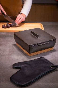 - Ovn Handske - Oven Glove - Sort Læder^Dutchdeluxes Discount