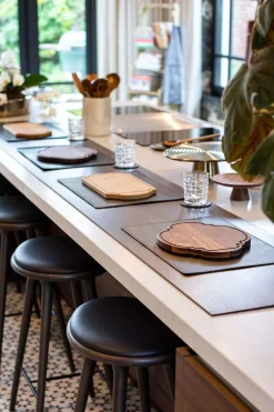 - Placemat - Dækkeserviet - Sort læder*Dutchdeluxes Outlet