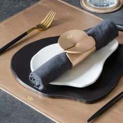 - Placemat - Dækkeserviet - Pearly Rose læder^Dutchdeluxes