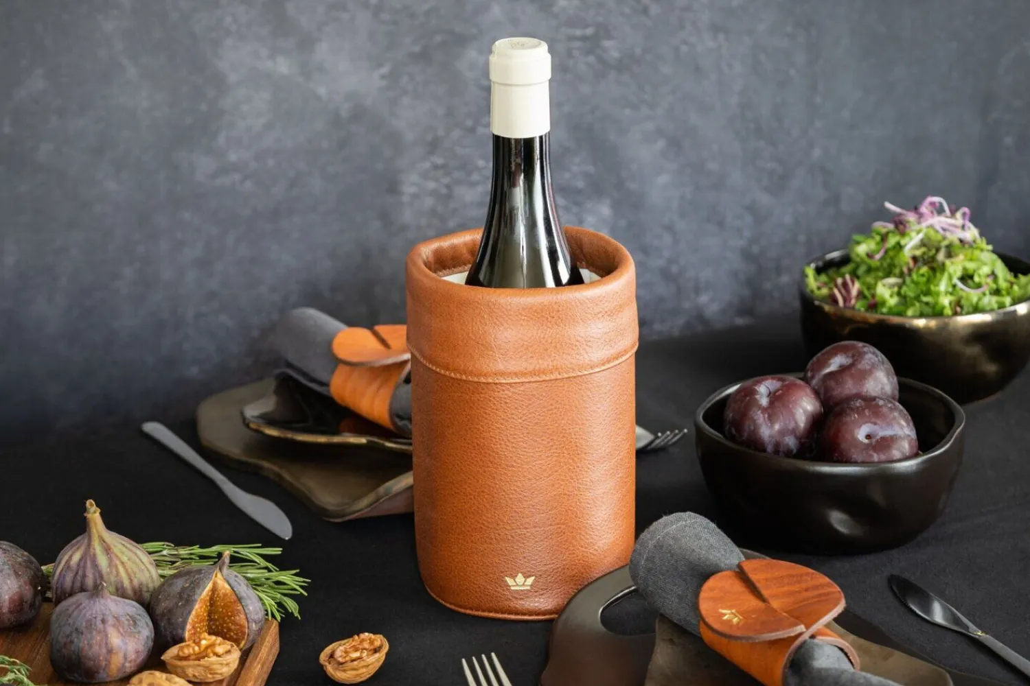- Vinkøler - Wine cooler - Brun Læder^Dutchdeluxes Clearance