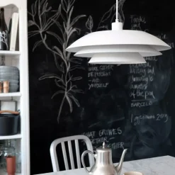 - DL45 pendel Lampe - Mat hvid, 45 cm x 13 cm^Dyberg Larsen Online