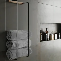 Ekta Living - Håndklædeholder - Towel Rack - Røget Eg^By Wirth New