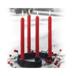 Ekta Living - Lysestage i læder - Belt 4 Candles - Sort læder*By Wirth Outlet
