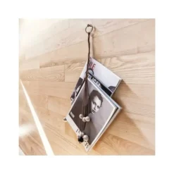 Ekta Living - Magasinholder - Hang Out - Sort læder*By Wirth Online