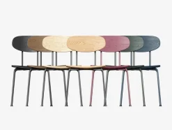 Ekta Living - Scala Chair - Rhubarb Red, Tekstil - Rhubarb^By Wirth New