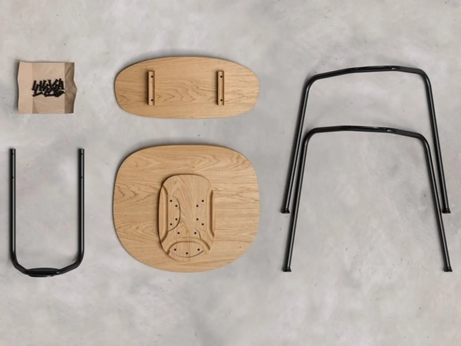 Ekta Living - Spisebordsstol - Scala - Olieret, Tekstil - Mørk grå^By Wirth Best