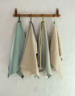 Ekta Living - Viskestykker - 2 stk. - Taupe/Blue*By Wirth Best