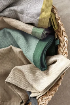 Ekta Living - Viskestykker - 2 stk. - Taupe/Green^By Wirth Outlet