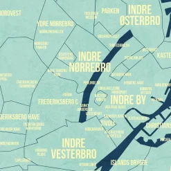 Enklamide - Typemap - København map - nat - 70x100 cm*EMKLAMIDE Best