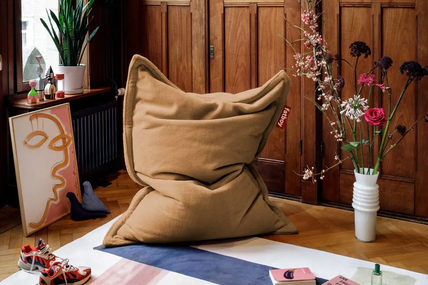 - Original Slim Teddy sækkestol - Latte*Fatboy Outlet