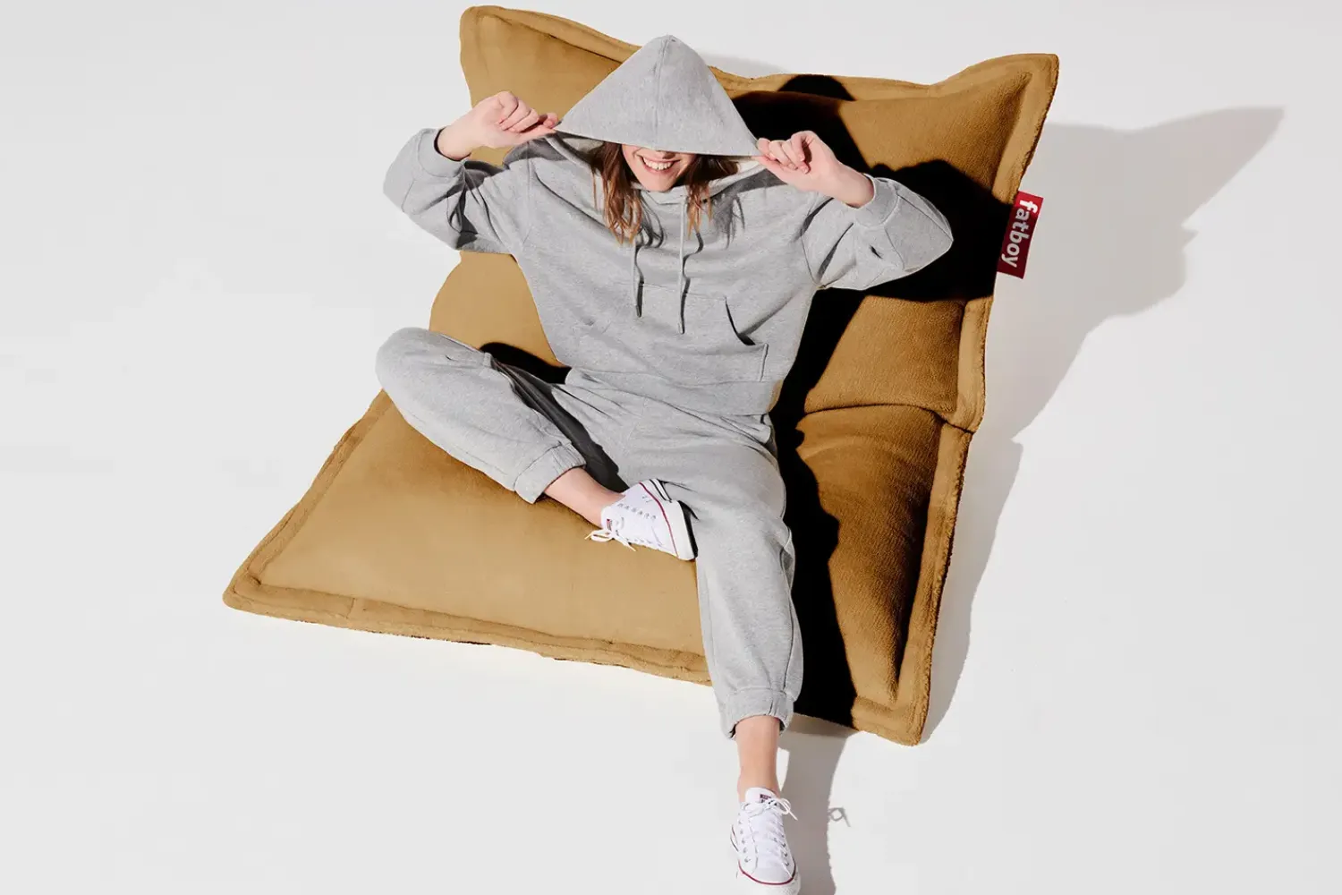 - Original Slim Teddy sækkestol - Latte*Fatboy Outlet