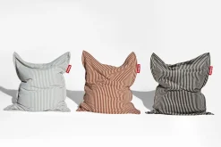 - Original Slim Terry Sort Creme - Stribet sort - 155 x 120 cm^Fatboy Sale