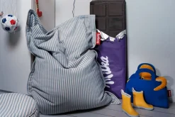 - Original Slim Terry Blizzard Blue Creme - Stribet blå*Fatboy Sale