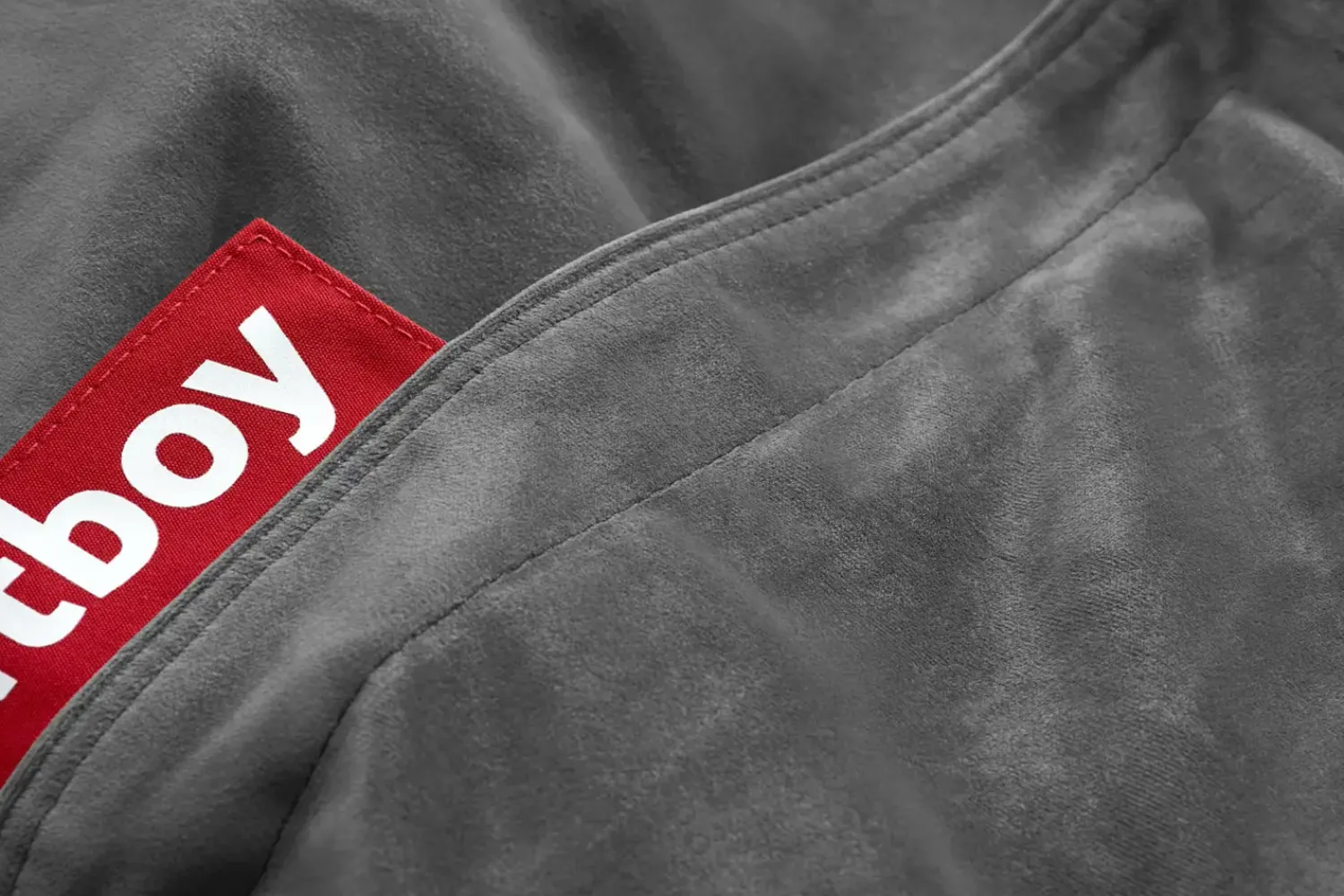 - Original Slim Velvet Sækkestol (Recycled) - Taupe - Grå^Fatboy Best