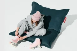 - Original Slim Velvet Sækkestol (Recycled) - Petrol - Blågrøn*Fatboy Outlet