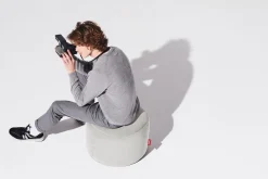 - Puf - Point Canvas Recycled - Ø50x35 cm - Cool Grey^Fatboy New