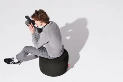 - Puf - Point Canvas Recycled - Ø50x35 cm - Black Licorice^Fatboy