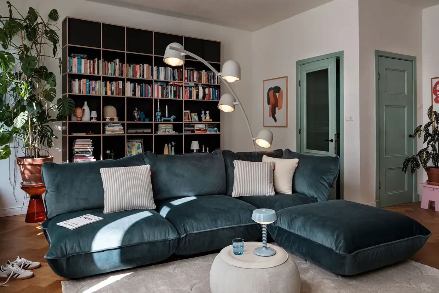 - Puf - Point Terry Blizzard Blue Creme - Blå - 35x50 cm*Fatboy Sale