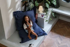 - Sækkestol - Junior Canvas Recycled - Crown Blue*Fatboy Sale