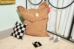 - Teddy pude - Chess Black Ecru - sort ternet - 50x50 cm*Fatboy Discount