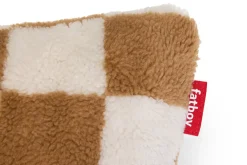 - Teddy pude - Chess Almond Creme - brun ternet - 50x50 cm*Fatboy Sale