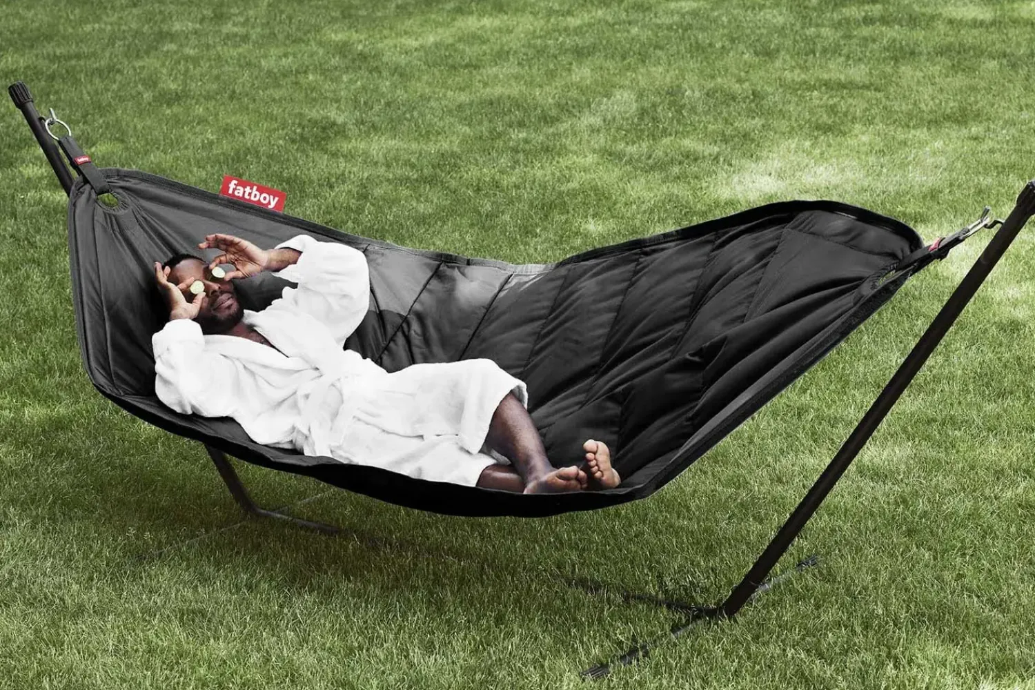 Headdemock hængekøje - Sort - Inkl. sort stativ^Fatboy Clearance