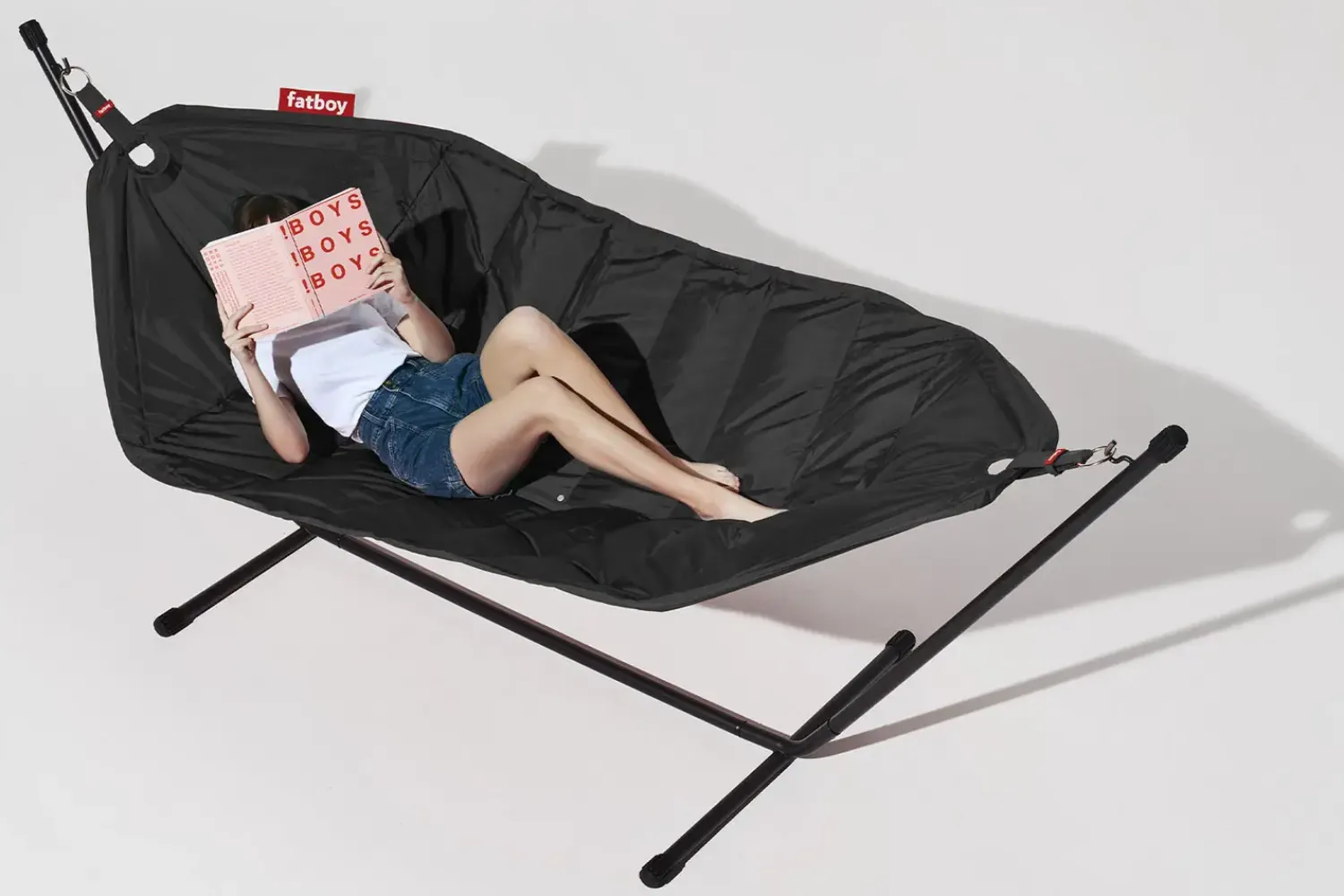 Headdemock hængekøje - Sort - Inkl. sort stativ^Fatboy Clearance