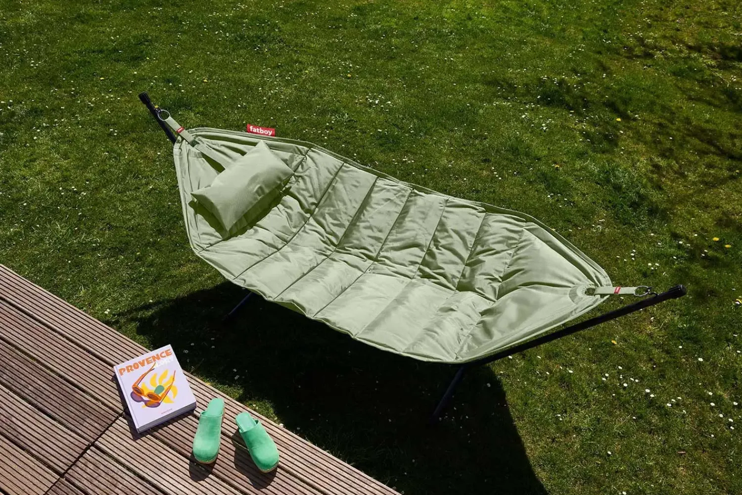 Headdemock hængekøje - Seagrass/Grøn - Inkl. sort stativ^Fatboy Clearance